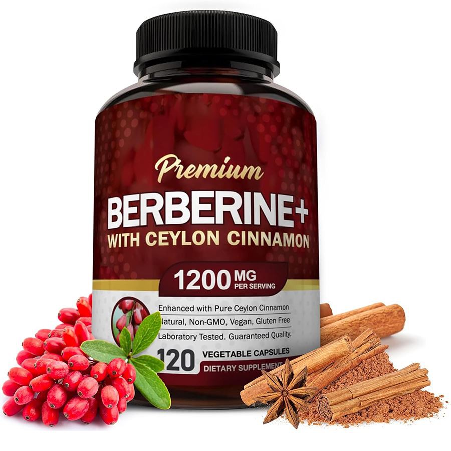 Premium Berberine med Ceylon Cinnamon Nature's dobbelte handlingsformel til metabolisk helkrops wellness